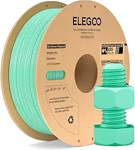 Elegoo ELEGOO ABS Filament Cyan 1KG, Heat Resistant 3D Printer Filament High Toughness & Impact Resistance, 1kg spooll(2.2lbs) Fits for Most FDM Printer
