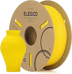Elegoo ELEGOO RFID PLA Filament Yellow 1KG, Auto Identification 3D Printer Filament Compatible with Canvas, Dimensional Accuracy +/-, 1kg(2.2lbs) Spool for Most 3D Printers