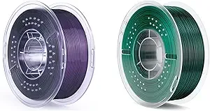 Elegoo Silk PLA Filament Dual Color Black Purple 1KG & Silk PLA Filament Dual Color Black Green 1KG