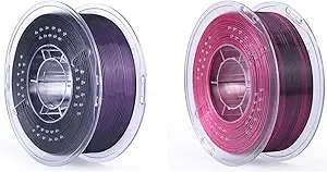 Elegoo Silk PLA Filament Dual Color Black Purple 1KG & Silk PLA Filament Dual Color Black Red 1KG