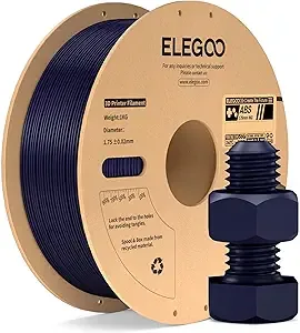 Elegoo ELEGOO ABS Filament Navy Blue 1KG, Heat Resistant 3D Printer Filament High Toughness & Impact Resistance, 1kg spooll(2.2lbs) Fits for Most FDM Printer