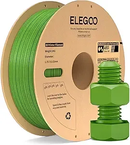 Elegoo ELEGOO ABS Filament Olive Green 1KG, Heat Resistant 3D Printer Filament High Toughness & Impact Resistance, 1kg spooll(2.2lbs) Fits for Most FDM Printer