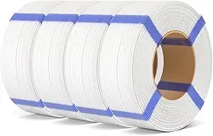 Elegoo ELEGOO Matte PLA Refill Filament Bundle White 4KG, 3D Printer Filament No Spool High Dimensional Accuracy,3D Printing PLA for Reusable Spool Refilling