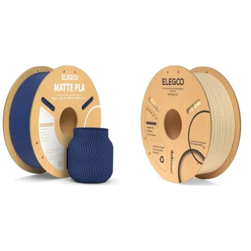 Elegoo ELEGOO Matte PLA Filament Navy Blue 1KG & PLA Filament Beige 1KG
