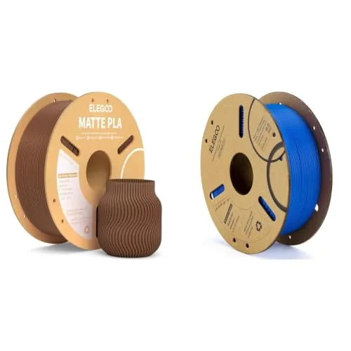 Elegoo ELEGOO Matte PLA Filament Earth Brown 1KG & Dark Blue PLA Filament 1KG