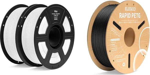 Elegoo PLA White, Black