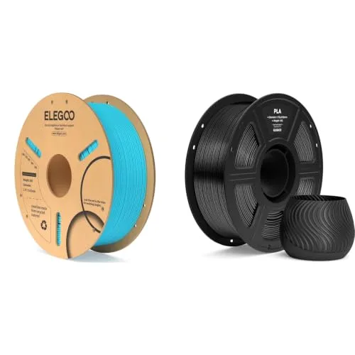 Elegoo ELEGOO PLA Filament Sky Blue 1KG & PLA Filament Black 1KG