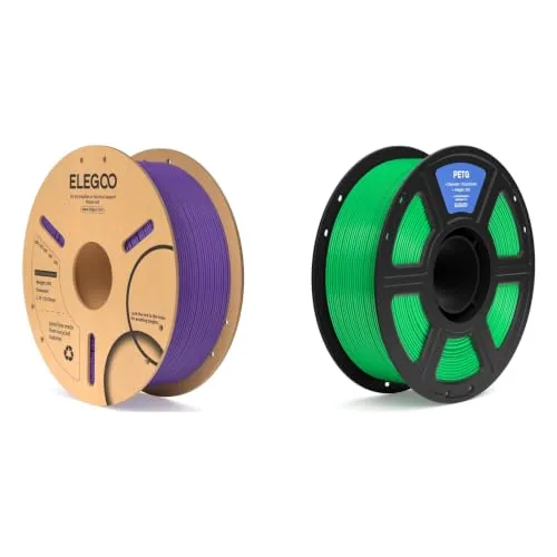 Elegoo ELEGOO PLA Filament Purple 1KG & PETG Filament Green 1KG