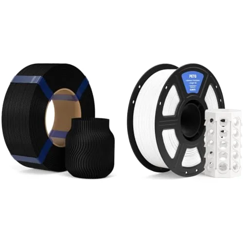 Elegoo ELEGOO PLA Refill Filament Black 1KG & PETG Filament White 1KG