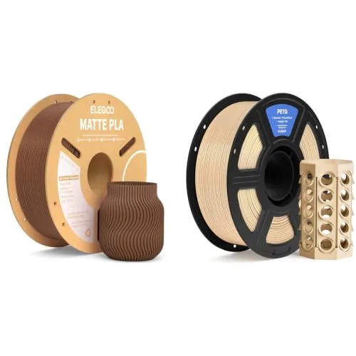Elegoo ELEGOO Matte PLA Filament Earth Brown 1kg & PETG Filament Beige 1kg