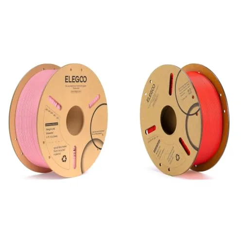 Elegoo ELEGOO PLA Plus Filament Pink 1KG & PLA Filament Red 1KG