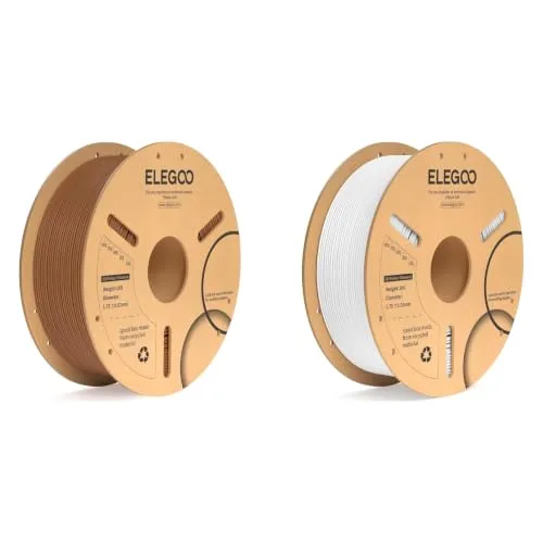 Elegoo ELEGOO PLA Plus Filament Brown 1KG & White 1KG