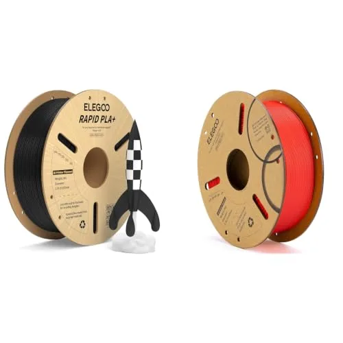 Elegoo ELEGOO Rapid PLA+ Filament Black 1KG& PLA Filament Red 1KG