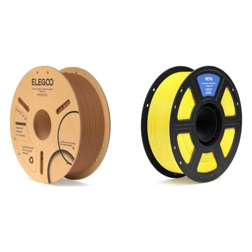 Elegoo ELEGOO PLA Filament Brown 1KG & PETG Filament Yellow 1KG