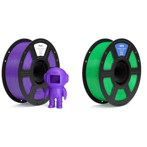 Elegoo ELEGOO PLA+ Filament Purple 1KG & PETG Filament Green 1KG
