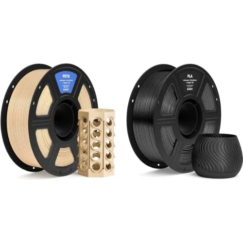 Elegoo ELEGOO PETG Filament Beige 1KG & PLA Filament Black 1KG