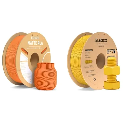 Elegoo ELEGOO Matte PLA Filament Orange 1KG & ABS Filament Orange Yellow 1KG