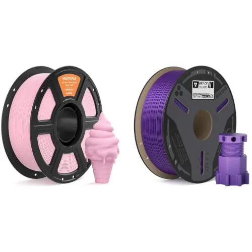 Elegoo ELEGOO Matte PLA Filament SakuraPink 1KG & CF PETG Filament Purple 1KG