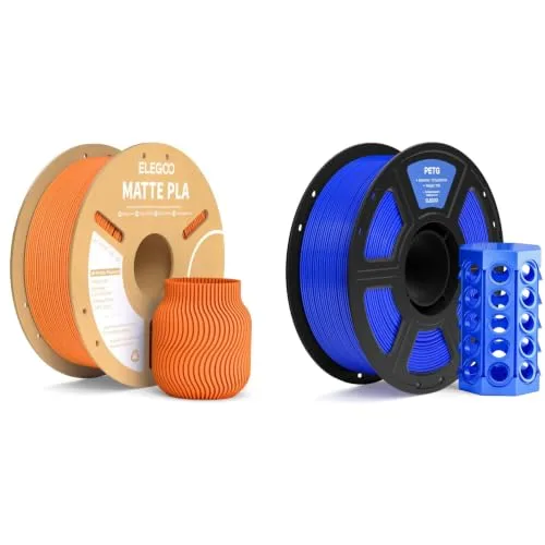 Elegoo ELEGOO Matte PLA Filament Orange 1KG & PETG Filament Blue 1KG