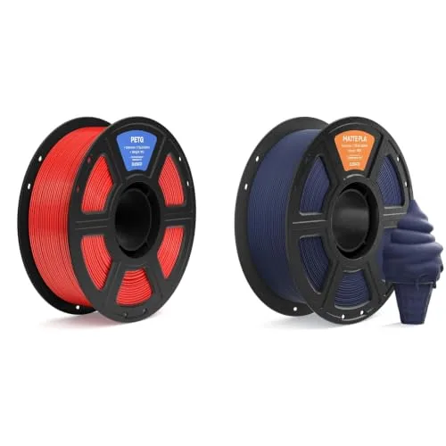 Elegoo ELEGOO PETG Filament Red 1KG & Matte PLA Filament Navy Blue 1KG