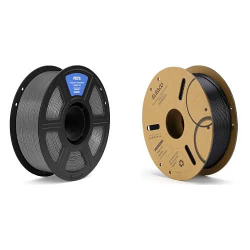 Elegoo ELEGOO PETG Filament Space Gray 1KG & PLA Filament Black 1KG
