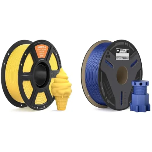 Elegoo ELEGOO Matte PLA Filament Sunshine Yellow 1KG & CF PETG Filament Blue 1KG