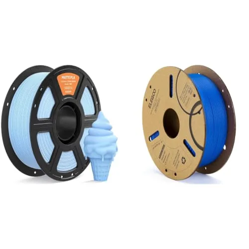 Elegoo ELEGOO Matte PLA Filament Ice Blue 1KG & PLA Dark Blue 1KG