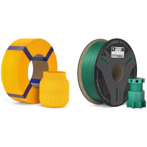 Elegoo ELEGOO PLA Filament Sunflower Yellow 1KG &PETG-CF Filament Green 1KG