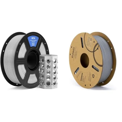 Elegoo ELEGOO PETG Filament Gray 1KG & PLA Filament Grey 1KG