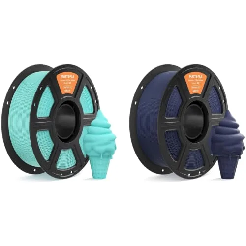 Elegoo ELEGOO Matte PLA Filament Teal Green 1KG & Navy Blue 1KG