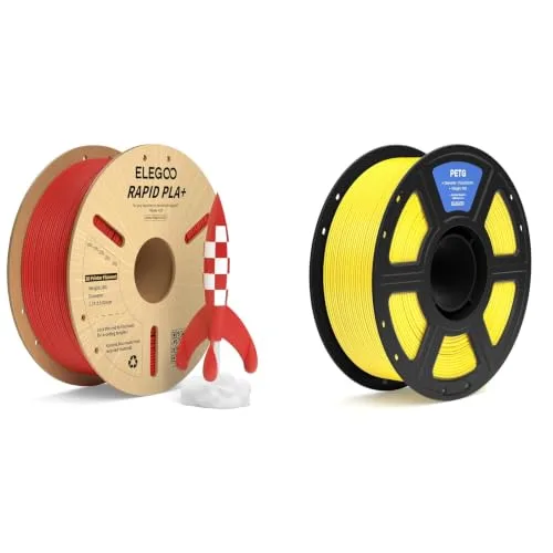 Elegoo ELEGOO Rapid PLA Plus Filament Red 1KG & PETG Filament Yellow 1KG