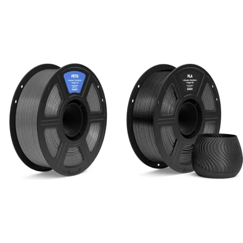 Elegoo ELEGOO PETG Filament Space Gray 1KG & PLA Filament Black 1KG