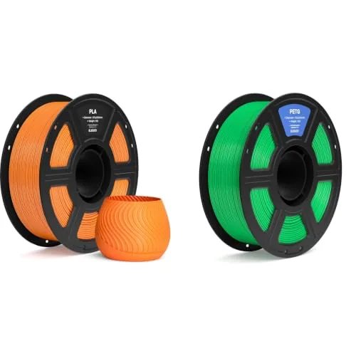 Elegoo ELEGOO PLA Filament Orange 1KG & PETG Filament Green 1KG