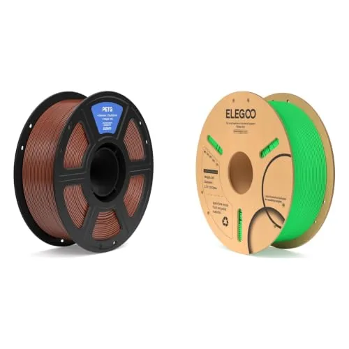 Elegoo ELEGOO PETG Filament Brown 1KG & PLA Filament Neon Green 1KG
