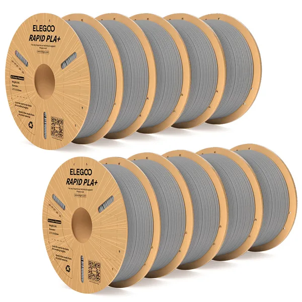 Elegoo Rapid PLA Plus Filament Grey 10 kg