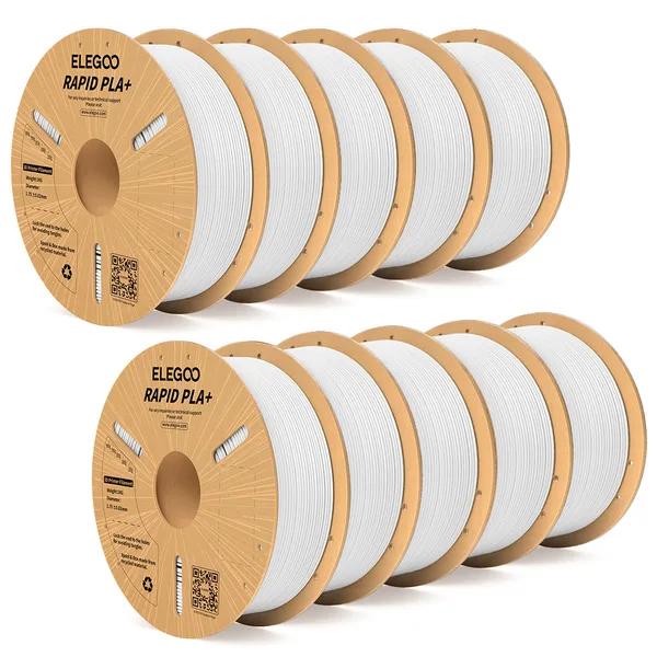 Elegoo Rapid PLA Plus Filament White 10 kg