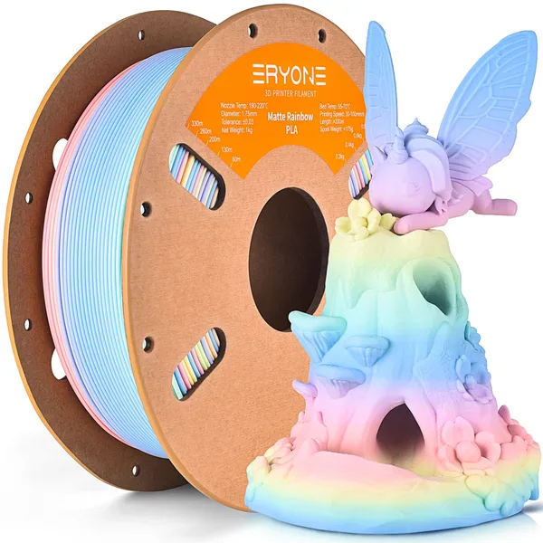 ERYONE PLA Matte & Matte Rainbow Filament -± (1kg)