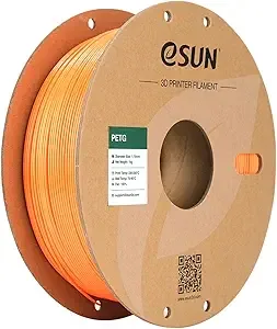 eSUN3D eSUN PETG Filament, 3D Printer Filament PETG, Dimensional Accuracy +/-, 1KG Spool (2.2 LBS) 3D Printing Filament for 3D Printers, Solid Orange