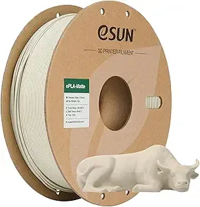 eSUN3D eSUN Matte PLA Filament, Matte 3D Printer PLA Filament, 1KG Spool 3D Printing Filament for 3D Printers, Paper Reel, Light Khaki