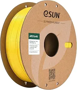 eSUN3D eSUN High Speed Upgraded PETG Filament, High Toughness 3D Printer Filament Speedy PETG for Fast Printing, 1KG Spool (2.2 LBS) 3D Printing Filament for 3D Printers, Solid Yellow