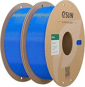 eSUN3D eSUN PLA+ Filament, 3D Printer Filament PLA Plus, Dimensional Accuracy +/-, 1KG per Spool, 2 Spools 3D Printing Filament, Blue
