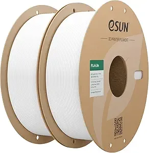 eSUN3D eSUN PLA Filament, High Toughness 3D Printer Filament Upgraded PLA Filament, Dimensional Accuracy +/-, 1KG per Spool, 2 Spools 3D Printing Filament, Cold White
