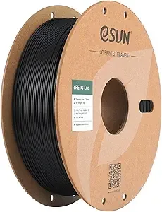 eSUN3D eSUN PETG Filament, High Toughness Glossy PETG 3D Printing Filament, 1KG Spool (2.2 LBS) 3D Printer Filament, Solid Black