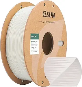 eSUN3D eSUN TPU LW Flexible 3D Printer Filament 0.75KG Spool High Resilience Lightweight Foaming Matte Finish Soft TPU Filament for 3D Printers, White