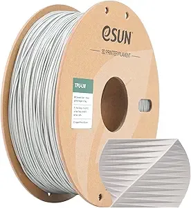 eSUN3D eSUN TPU LW Flexible 3D Printer Filament 0.75KG Spool High Resilience Lightweight Foaming Matte Finish Soft TPU Filament for 3D Printers, Grey