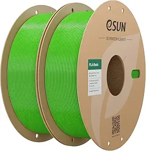 eSUN3D eSUN PLA Basic Filament, 3D Printer Filament High Speed PLA for Fast Printing, 1KG per Spool, 2 Spools High Speed 3D Printing Filament, Green