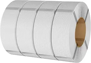 eSUN3D eSUN PLA Basic Refilament, 3D Printer Refill High Speed PLA for Fast Printing, 1KG per Roll, 4 Rolls Spoolless 3D Printing Filament for High Speed 3D Printers, Cold White