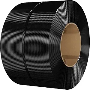 eSUN3D eSUN PLA Basic Refilament, 3D Printer Refill High Speed PLA for Fast Printing, 1KG per Roll, 2 Rolls Spoolless 3D Printing Filament for High Speed 3D Printers, Black
