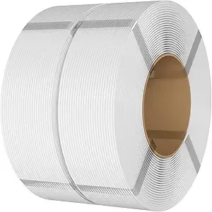 eSUN3D eSUN PLA Basic Refilament, 3D Printer Refill High Speed PLA for Fast Printing, 1KG per Roll, 2 Rolls Spoolless 3D Printing Filament for High Speed 3D Printers, White