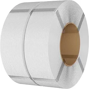 eSUN3D eSUN PLA Basic Refilament, 3D Printer Refill High Speed PLA for Fast Printing, 1KG per Roll, 2 Rolls Spoolless 3D Printing Filament for High Speed 3D Printers, Cold White